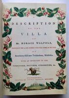 A Description of the Villa at Strawberry-Hill. A Facsimile of the copy extra-illustrated for Charles Bedford in the collection of Lord Waldegrave of North Hill. Edited by Nicolas Barker by [STRAWBERRY HILL] WALPOLE, Horace.