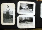 Another image of 1950s FAMILY PHOTO ALBUM w/ 50 SNAPSHOTS in BOATS on BEACH with BIG FISH