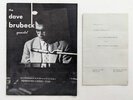 Another image of 1958 DAVE BRUBECK QUARTET CONCERT PROGRAM **SIGNED** by BAND MEMBERS & MANAGER - Two Items by Dave Brubeck