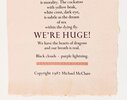 Another image of MICHAEL McCLURE - DOTS OF CREATION - LETTERPRESS POETRY BROADSIDE on HANDMADE PAPER 1982 by Michael McClure