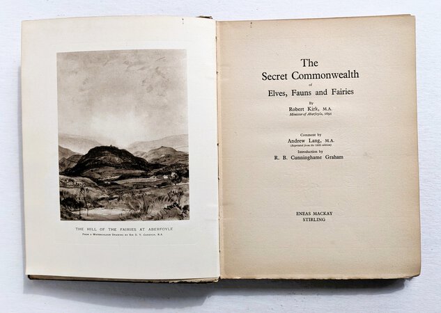 1933 ELVES, FAUNS AND FAIRIES The Secret Commonwealth - STIRLING, SCOTLAND by Robert Kirk