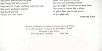 Another image of ADRIENNE RICH BROADSIDE 