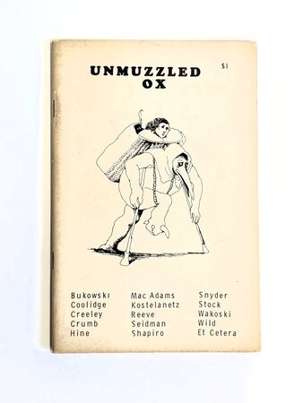 1971 UNMUZZLED OX Vol. 1 No. 1 Bukowski, Creeley, Snyder et al w/ R. Crumb Art by Robert Creeley, Gary Snyder, Charles Bukowski, Diane Wakoski, et al