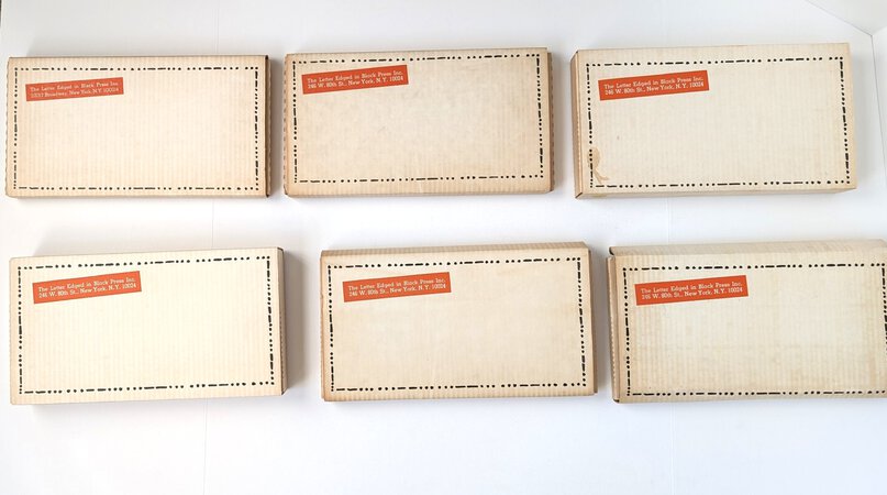 SHIT MUST STOP - S.M.S. Volume #1 - #6 COMPLETE RUN w/ 72 of 73 UNIQUE ART WORKS by DUCHAMP, MAN RAY, NAUMAN, JOHN CAGE, CHRISTO, and many others. Limited to only 2000 sets