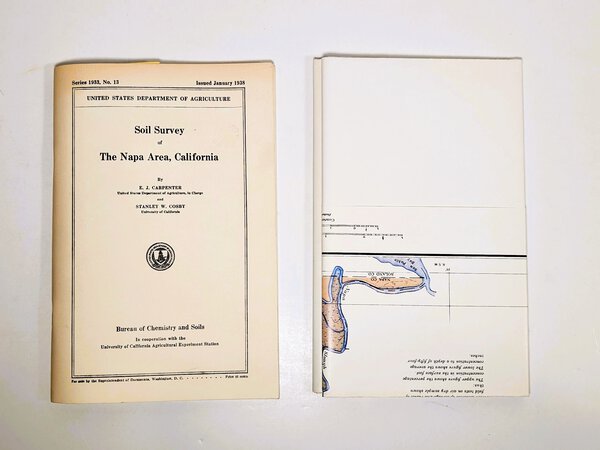 1938 SOIL SURVEY of NAPA VALLEY REGION with LARGE FOLDING COLOR MAP Later Printing by E.J. Carpenter and Stanley W. Cosby