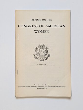 1949 CONGRESS INVESTIGATES WOMEN SUSPECTED OF ACTING UN-AMERICAN by U.S. House of Representatives