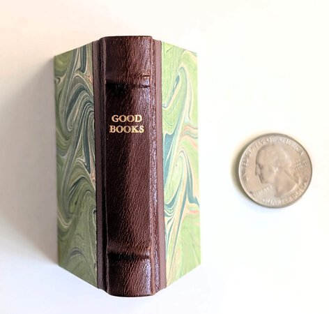 BIBLIOGRAPHY of BOOKS MADE BY PETER AND DONNA THOMAS - SIGNED by BOTH PETER & DONNA - LIMITED EDITION HANDMADE MINIATURE BOOK #157/200 by Peter and Donna Thomas