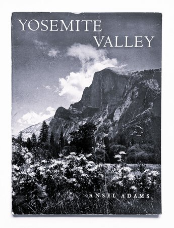 YOSEMITE VALLEY, by ANSEL ADAMS - SIGNED - w/ 45 PHOTOGRAPHIC PLATES Soft Cover by Ansel Adams, edited by Nancy Newhall
