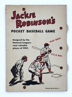 Rare 1950 JACKIE ROBINSON POCKET BASEBALL GAME CARD Brooklyn Dodgers by [African American] [Baseball] [Ephemera]