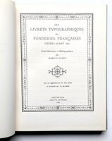 PRINTING IN FRANCE BEFORE 1800 / LIVRETS DES FONDERIES FRANÇAISES w/ 65 PLATES