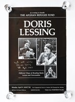 DORIS LESSING POSTER - SIGNED & INSCRIBED - LECTURE & CONVERSATION EVENT to BENEFIT AFGHAN REFUGEES 1984 by Doris Lessing