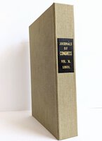 1801 JOURNALS OF CONGRESS VOL. X Nov. 1784 - Nov. 1785 Original Folwell Ed 1/400 - SIGNED by TWO EARLY & IMPORTANT ILLINOIS CONGRESSMEN & CONSTITUTIONAL CONVENTION DELEGATES by Various Senators and Congressmen [with SIGNATURES of JESSE BURGESS THOMAS and COLONEL BENJAMIN STEPHENSON]