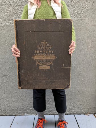 1849 ILLUSTRATED ATLAS & HISTORY OF YOLO COUNTY w/ 59 LITHOGRAPHS & 6 MAPS - Large Folio, First Edition