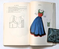 1950 The TRADITIONAL AUSTRIAN DIRNDL w/ 64 FULL COLOR DIRNDLS + ACCOMPANYING PATTERNS by Maria Strnad
