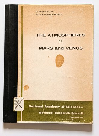1961 CARL SAGAN ATMOSPHERES OF MARS & VENUS - SAGAN'S FIRST PUBLISHED BOOK by Carl Sagan