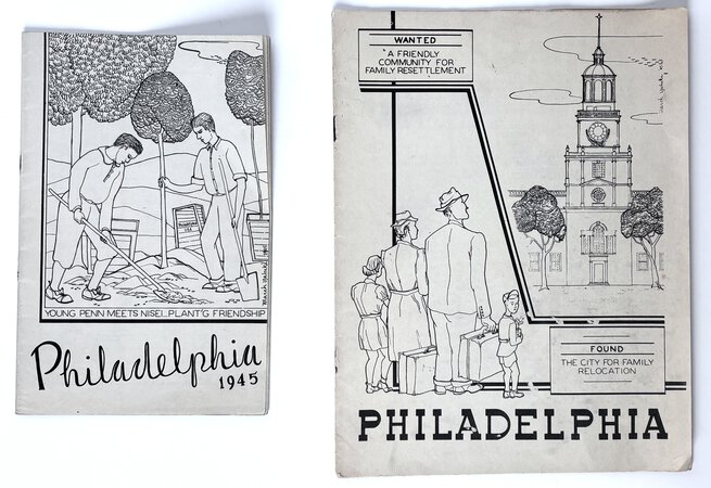JAPANESE INTERNMENT Two Scarce 1945 Philadelphia RESETTLEMENT PAMPHLETS by [Japanese Internment] [WWII] [Racism] [Nisei]