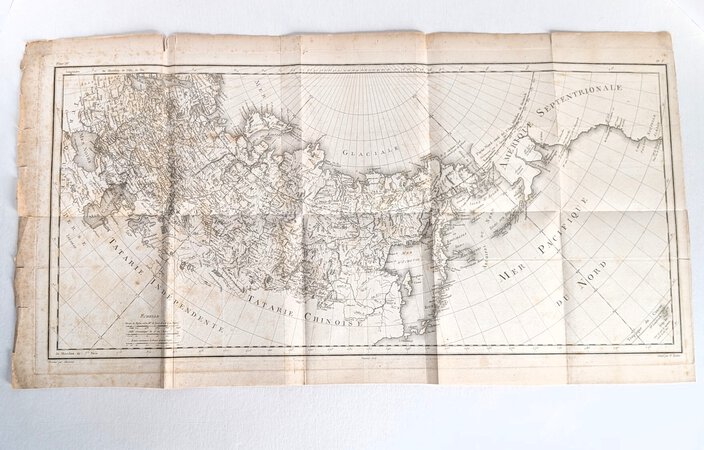 ANTIQUE MAP OF RUSSIA and NEWLY EXPLORED ALASKA TERRITORY Engraved by P. Tardieu c.1805 by P. Tardieu, map engraver