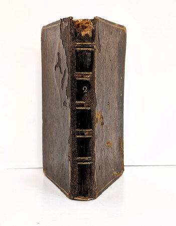 RARE EARLY AMERICAN BOOKSELLERS TICKET / BOOKPLATE in Voltaire's EMPIRE OF CHARLEMAGNE 1755 by Voltaire