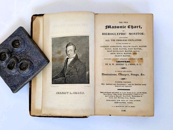 1826 MASONIC CHART or HIEROGLYPHIC MONITOR w/ 48 PLATES Freemasonry by R.W. Jeremy L. Cross, G.L.