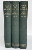 Pioneering FEMALE TRANSLATOR Constance GARNETT Tolstoy's WAR and PEACE in 3 VOLUMES by Leo Tolstoy