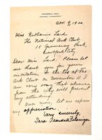 1920 SARA TEASDALE MANUSCRIPT LETTER written at CROMWELL HALL SANITARIUM by SARA TEASDALE