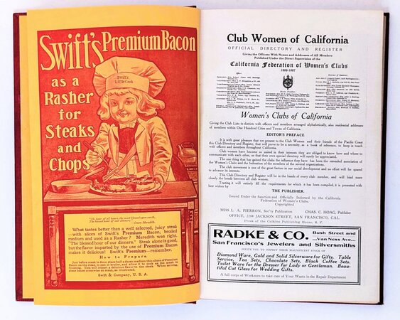 1907 CALIFORNIA WOMEN'S CLUBS & THEIR MEMBERS "Strength United is Stronger" -INAUGURAL ISSUE - "Strength United is Stronger" the Club Women's Motto that led to the 1911 California Constitutional Amendment giving Women the Right To Vote by CLUB WOMEN OF CALIFORNIA