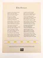 2011 LEONARD COHEN and ANJANI "THE STREET" POEM / SONG LYRICS - BROADSIDE 1/125 by Leonard Cohen and Anjani