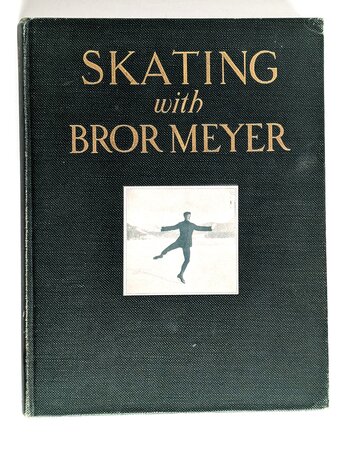 SKATING WITH BROR MEYER - SWEDISH FIGURE SKATING CHAMPION - SIGNED & INSCRIBED to VICTOR LINDQUIST, SWEDISH SKATER & OLYMPICS FIGURE SKATING REFEREE by Bror Meyer